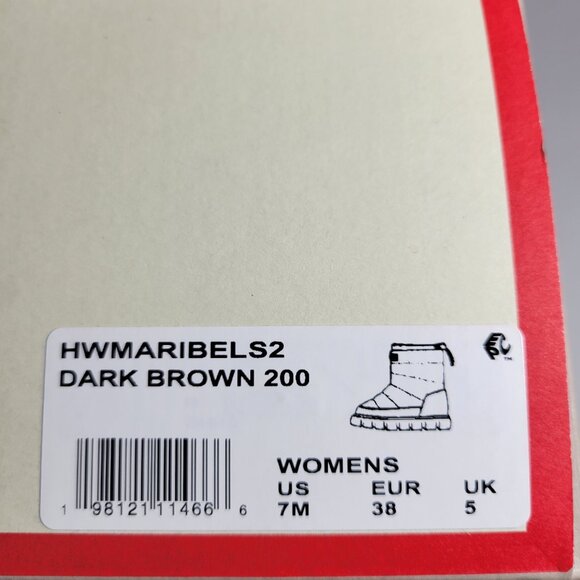 Hunter Maribel Lug Sole Insulated Waterproof Snow Booties in Dark Brown - Picture 3 of 9